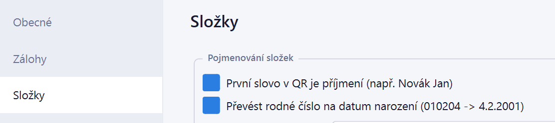 Nastavení: převod rodného čísla na datum narození